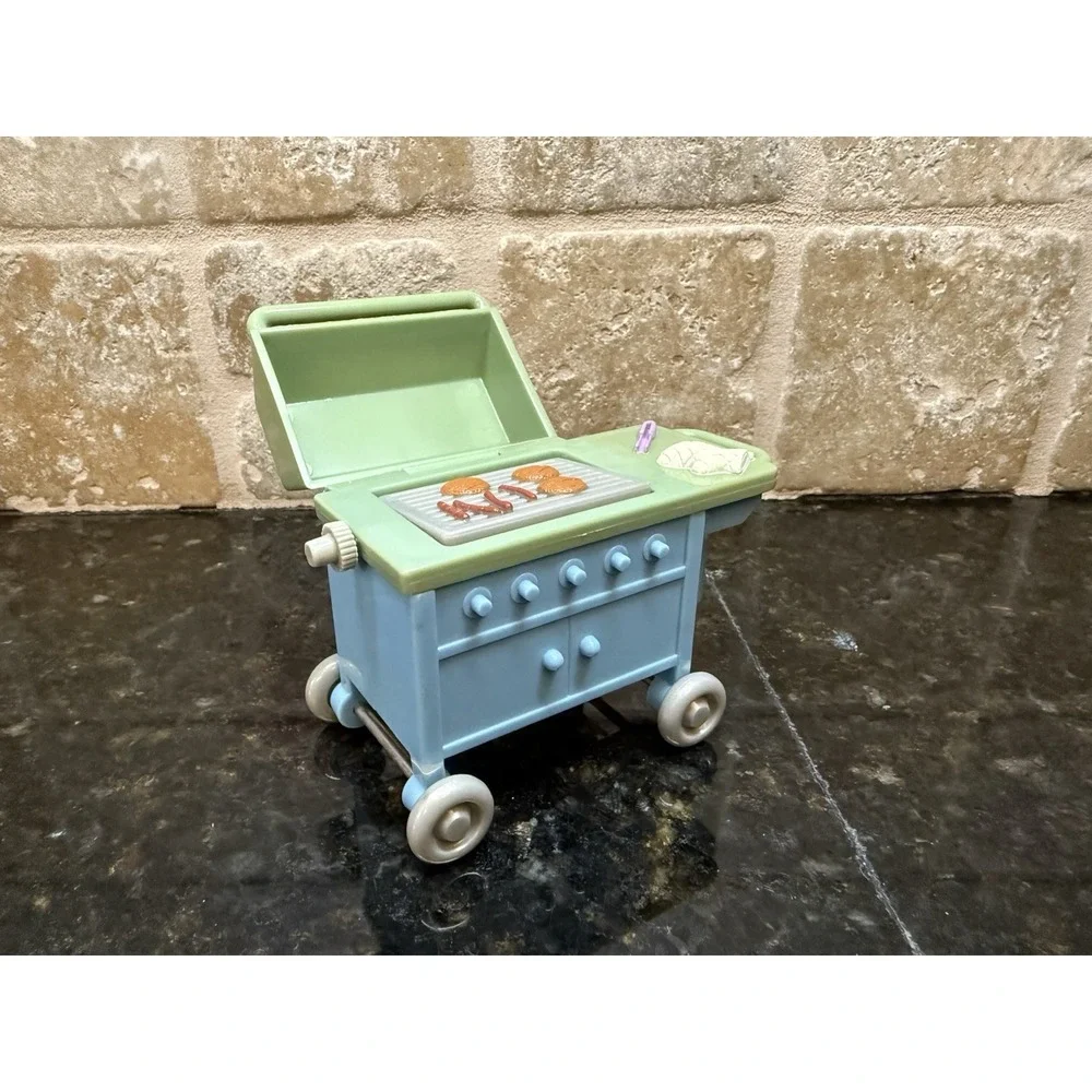 Fisher-Price Loving Family Dollhouse Playground Swing Slide Picnic Table Grill